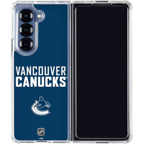 NHL Vancouver Canucks Solid Background Galaxy Z Fold6 Clear Case