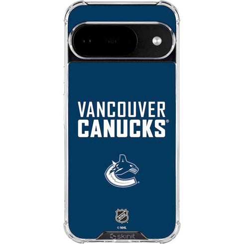 NHL Vancouver Canucks Solid Background Google Pixel 10 Clear Case