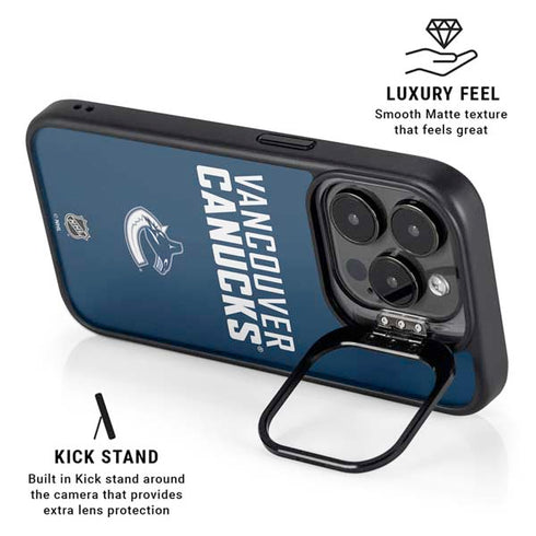 NHL Vancouver Canucks Solid Background iPhone 13 Pro Kickstand Case