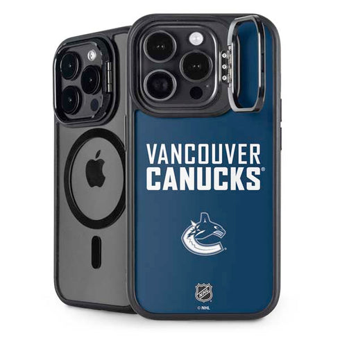 NHL Vancouver Canucks Solid Background iPhone 14 Pro Kickstand Case