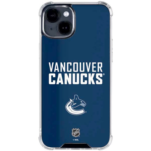 NHL Vancouver Canucks Solid Background iPhone 15 Clear Case