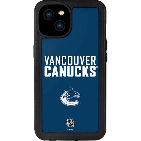 NHL Vancouver Canucks Solid Background iPhone 15 Plus Waterproof Case