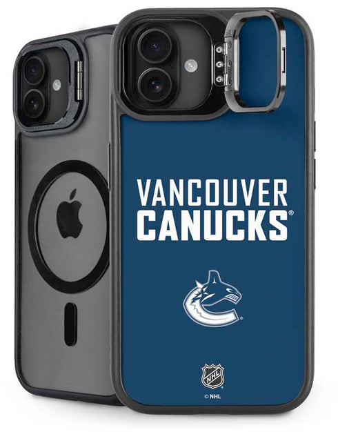 NHL Vancouver Canucks Solid Background iPhone 16 Kickstand Case