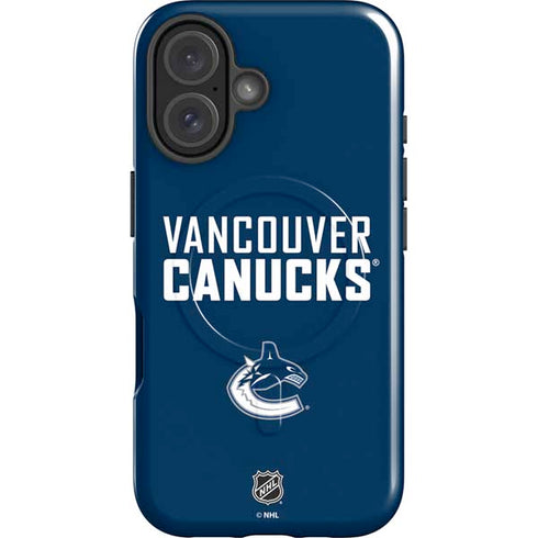 NHL Vancouver Canucks Solid Background iPhone 16 Magsafe Impact Case