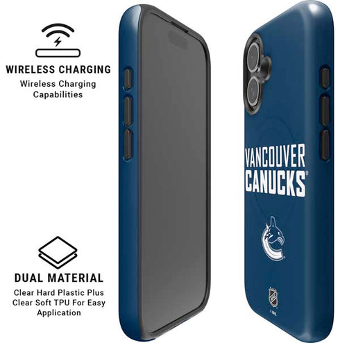 NHL Vancouver Canucks Solid Background iPhone 16 Plus Magsafe Impact Case