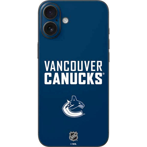 NHL Vancouver Canucks Solid Background iPhone 16 Plus Skin