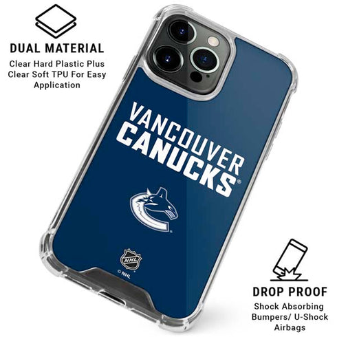 NHL Vancouver Canucks Solid Background iPhone 16 Pro Clear Case