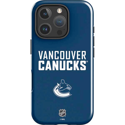 NHL Vancouver Canucks Solid Background iPhone 16 Pro Impact Case