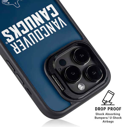 NHL Vancouver Canucks Solid Background iPhone 16 Pro Max Kickstand Case