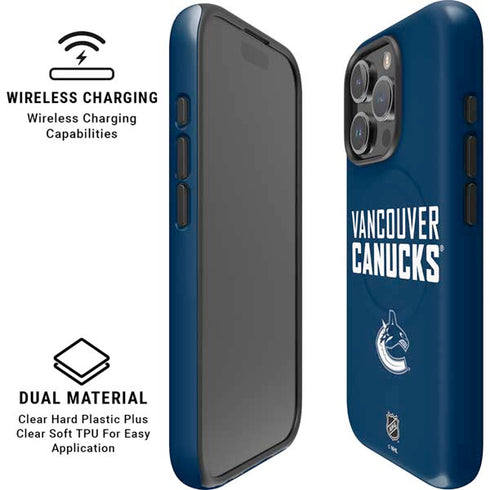 NHL Vancouver Canucks Solid Background iPhone 16 Pro Max Magsafe Impact Case