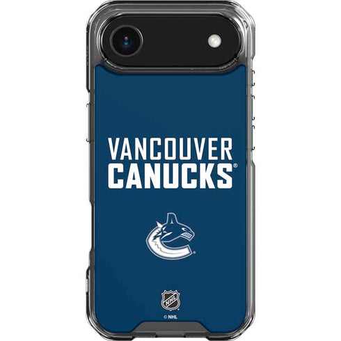 NHL Vancouver Canucks Solid Background iPhone 17 Air Clear Case