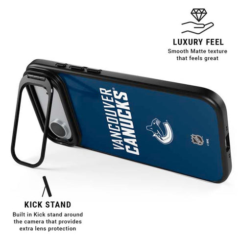 NHL Vancouver Canucks Solid Background iPhone 17 Air Kickstand Case