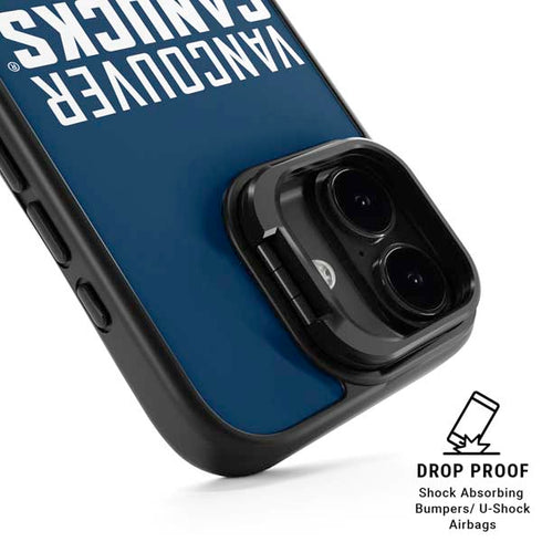 NHL Vancouver Canucks Solid Background iPhone 17 Kickstand Case