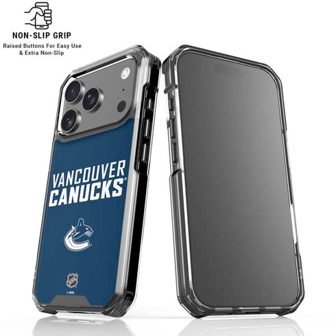 NHL Vancouver Canucks Solid Background iPhone 17 Pro Clear Case