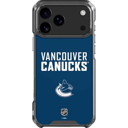 NHL Vancouver Canucks Solid Background iPhone 17 Pro Max Clear Case