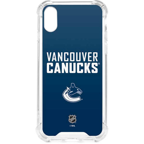 NHL Vancouver Canucks Solid Background iPhone XS Clear Case
