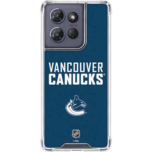 NHL Vancouver Canucks Solid Background Moto G 5G (2025) Clear Case