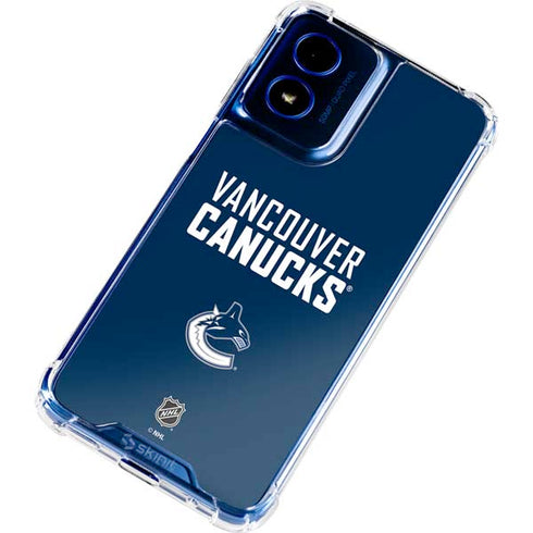 NHL Vancouver Canucks Solid Background Moto G 5G (2024) Clear Case