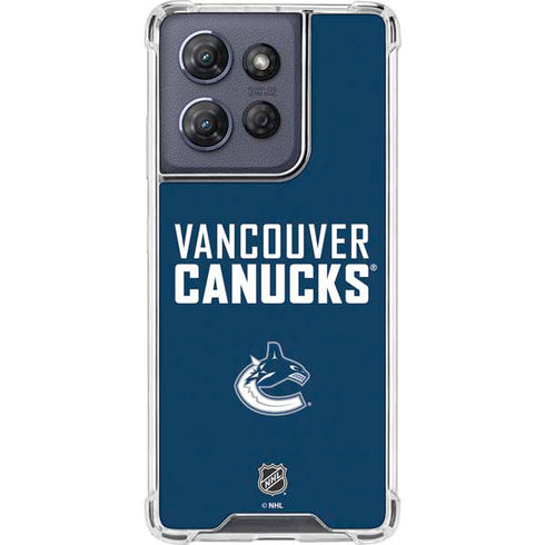 NHL Vancouver Canucks Solid Background Moto G Play 5G (2025) Clear Case