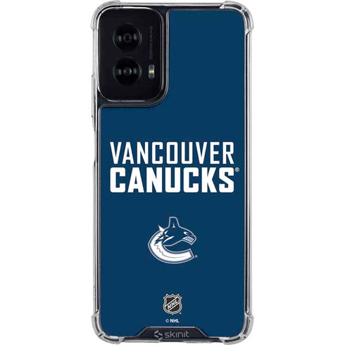 NHL Vancouver Canucks Solid Background Moto G Power 5G (2024) Clear Case