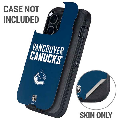 NHL Vancouver Canucks Solid Background Otterbox Defender iPhone Skin