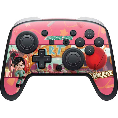 Disney Wreck-it Ralph Vanellope Sugar Rush Nintendo Switch 2 (2025) Pro Controller Skin