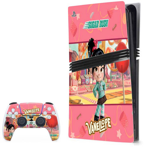 Disney Wreck-it Ralph Vanellope Sugar Rush PS5 Pro Bundle Skin