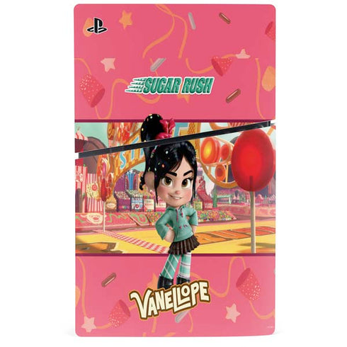 Disney Wreck-it Ralph Vanellope Sugar Rush PS5 Slim Digital Edition Console Skin