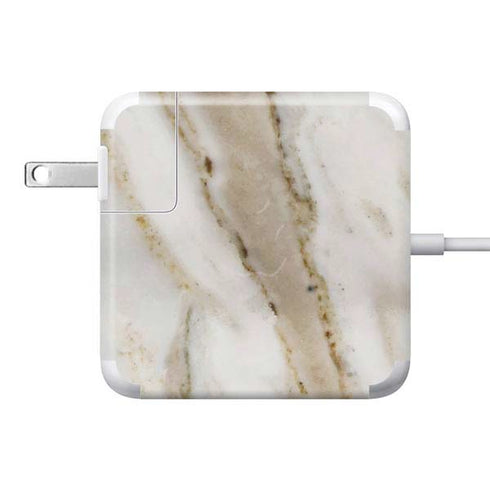 Vanilla Marble 85W Power Adapter (15 and 17 inch MacBook Pro Charger) Skin