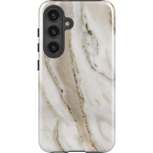 Vanilla Marble Galaxy S25 Plus Impact Case