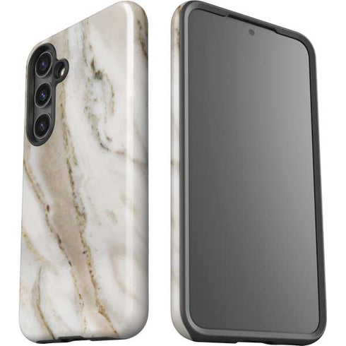 Vanilla Marble Galaxy S25 Plus Impact Case