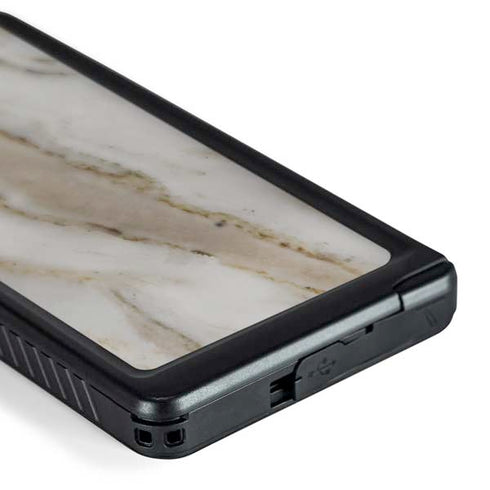 Vanilla Marble Galaxy S24 Ultra Waterproof Case