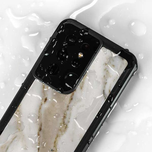 Vanilla Marble Galaxy S24 Ultra Waterproof Case