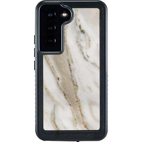 Vanilla Marble Galaxy S24 Waterproof Case