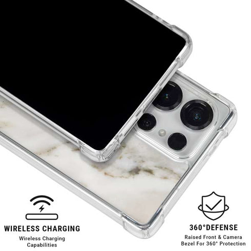 Vanilla Marble Galaxy S25 Ultra Clear Case