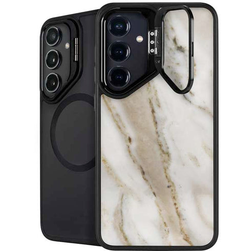 Vanilla Marble Galaxy S26 Kickstand Case