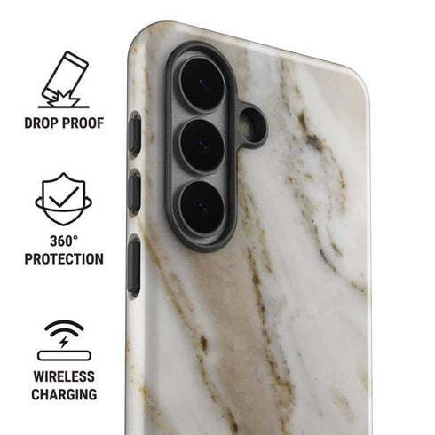 Vanilla Marble Galaxy S26 Plus Impact Case