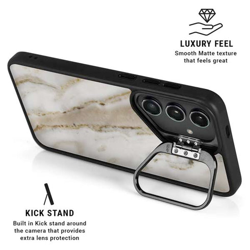 Vanilla Marble Galaxy S26 Plus Kickstand Case