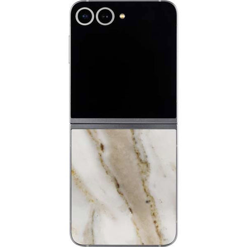 Vanilla Marble Galaxy Z Flip6 Skin