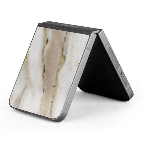 Vanilla Marble Galaxy Z Flip6 Skin