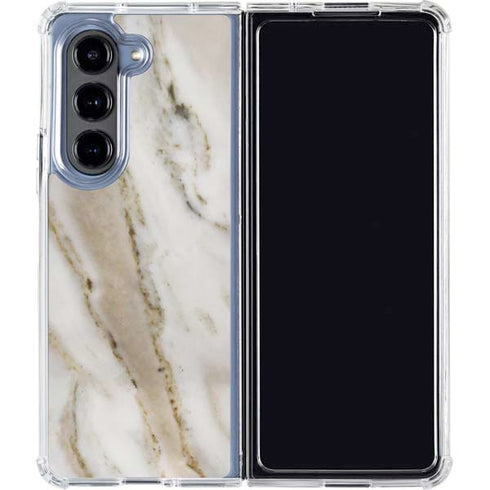 Vanilla Marble Galaxy Z Fold5 5G Clear Case