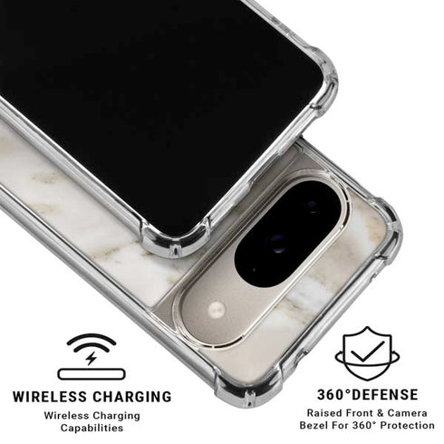 Vanilla Marble Google Pixel 10 Clear Case