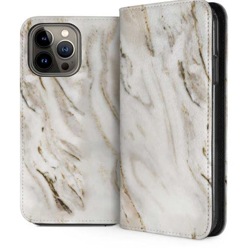 Vanilla Marble iPhone 14 Pro Max Folio Case