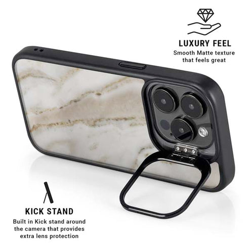 Vanilla Marble iPhone 14 Pro Max Kickstand Case