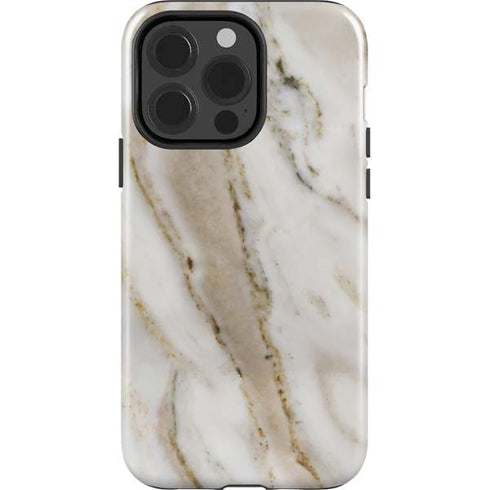Vanilla Marble iPhone 15 Pro Impact Case