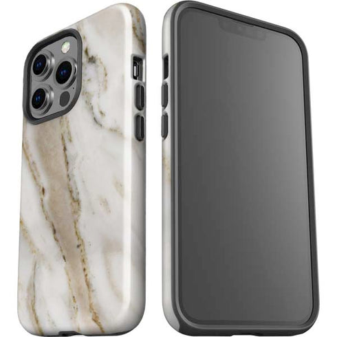Vanilla Marble iPhone 15 Pro Impact Case