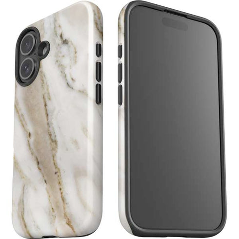 Vanilla Marble iPhone 16 Impact Case