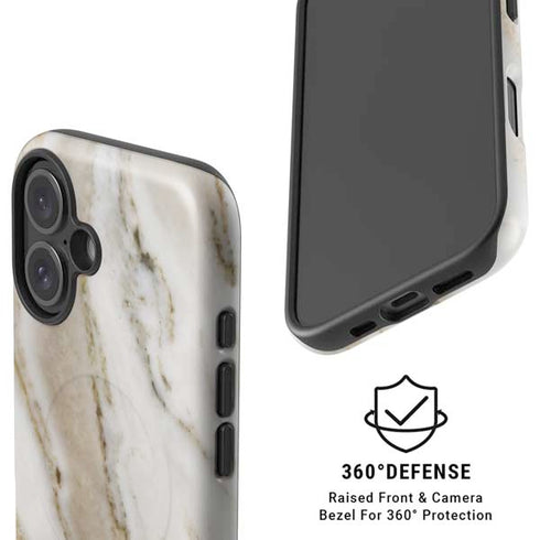 Vanilla Marble iPhone 16 Magsafe Impact Case