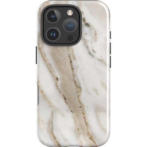 Vanilla Marble iPhone 16 Pro Impact Case