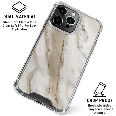 Vanilla Marble iPhone 16 Pro Max Clear Case